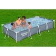 Piscina structura metalica, dreptunghiulara, gri, 366x201x66 cm, Bestway Power Steel