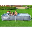 Piscina structura metalica, dreptunghiulara, gri, 366x201x66 cm, Bestway Power Steel