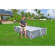 Piscina structura metalica, dreptunghiulara, cu filtru si pompa, gri, 366x201x66 cm, Bestway Power Steel
