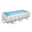 Piscina structura metalica, dreptunghiulara, cu pompa nisip, scara, dozator, alb, 404x201x100 cm, Bestway Power Steel