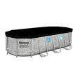 Piscina structura metalica, ovala, cu filtru, pompa, scara, dozator, gri, 549x274x122 cm, Bestway Power Steel