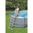 Piscina structura metalica, ovala, cu filtru, pompa, scara, dozator, prelata acoperire, gri, 549x274x122 cm, Bestway Power Steel