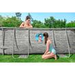 Piscina structura metalica, ovala, cu pompa nisip, scara, dozator, prelata acoperire, gri, 488x305x107 cm, Bestway Power Steel