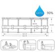Piscina structura metalica, rotunda, albastru, cu test analiza apa, 366x76 cm, Bestway Steel Pro