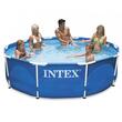 Piscina structura metalica, rotunda, cu filtru, pompa, albastru, 305x76 cm, Intex Metal Frame