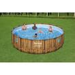 Piscina structura metalica, rotunda, cu filtru, pompa, dozator, scara, prelata acoperire, maro, 488x122 cm, Bestway Power Steel