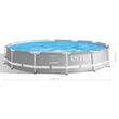 Piscina structura metalica, rotunda, cu filtru, pompa, gri, 366x76 cm, Intex Prism Frame