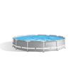 Piscina structura metalica, rotunda, cu filtru, pompa, gri, 366x76 cm, Intex Prism Frame
