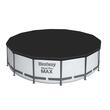 Piscina structura metalica, rotunda, cu filtru, pompa, scara, prelata acoperire, alb si gri, 427x107 cm, Bestway Steel Pro