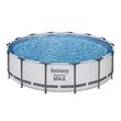 Piscina structura metalica, rotunda, cu filtru, pompa, scara, prelata acoperire, alb si gri, 427x107 cm, Bestway Steel Pro
