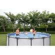Piscina structura metalica, rotunda, cu filtru, pompa, scara, prelata acoperire, alb si gri, 427x107 cm, Bestway Steel Pro