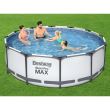Piscina structura metalica, rotunda, cu filtru, scara, 366x100 cm, Bestway Steel Pro Max