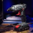 Pistol de lipit cu baton silicon, cu acumulator 2 Ah, incarcator 18V Li-ion, 11 mm, Graphite Energy