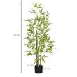Planta bambus artificiala cu ghiveci, verde, 15x120 cm