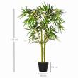 Planta bambus artificiala cu ghiveci, verde, 16x120 cm