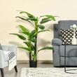 Planta bananier artificiala cu ghiveci, verde, 150 cm