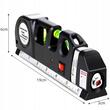 Nivela (boloboc), 3 bule, orizontal, vertical, unghi drept, 45 grade, cu laser, LR 44, 250 cm, Bigstren