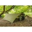 Prelata pentru adapost, pescuit si camping, impermeabila, poliester, model Survival, verde inchis, 360x290 cm, NEO