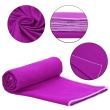 Prosop cu uscare rapida, microfibra, violet, 150x75 cm, Springos