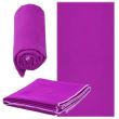 Prosop cu uscare rapida, microfibra, violet, 150x75 cm, Springos