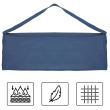 Prosop pentru sezlong, cu 3 buzunare, microfibra, albastru inchis, 210x75 cm, Springos