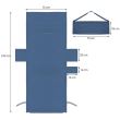 Prosop pentru sezlong, cu 3 buzunare, microfibra, albastru inchis, 210x75 cm, Springos
