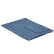 Prosop pentru sezlong, cu 3 buzunare, microfibra, albastru inchis, 210x75 cm, Springos