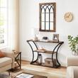 Raft depozitare, Artool, pal, otel, 3 polite, maro rustic si negru, max 30 kg, 120x30x80 cm