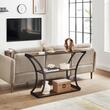 Raft depozitare, Artool, pal, otel, 3 polite, maro rustic si negru, max 30 kg, 120x30x80 cm