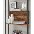 Raft depozitare, Artool, pal, otel, 6 polite, maro rustic si negru, max 23 kg, 60x24x186 cm
