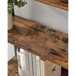 Raft depozitare, Artool, pal, otel, 6 polite, maro rustic si negru, max 23 kg, 60x24x186 cm