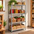 Raft depozitare, metalic, 4 polite, 175 kg/polita, 90x45x180 cm, Racks, in camara