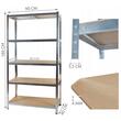 Raft depozitare, metalic, 5 polite, 175 kg, 90x40x180 cm, Malatec