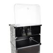 Raft/dulapior depozitat incaltaminte, modular, 6 polite, plastic, negru, 40x31x92 cm
