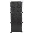 Raft/dulapior depozitat incaltaminte, modular, 6 polite, plastic, negru, 40x31x92 cm