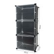 Raft/dulapior depozitat incaltaminte, modular, 6 polite, plastic, negru, 40x31x92 cm