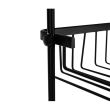 Raft pentru dus, suspendat, metalic, 3 rafturi, negru, 28.5x14x63 cm, Malatec