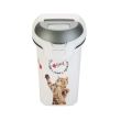 Recipient stocare mancare, pentru animale, model pisica, plastic, 15 L, 51x23x36 cm, Strend Pro 