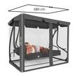 Rezerva plasa tantari pentru balansoar, gri, 225x115x165 cm, Springos