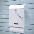 Cutie postala, cu loc pentru ziar, alb, format C4, 25x6.5x44.5 cm, Damech