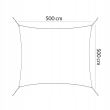 Copertina parasolar, patrata, inele metalice, gri deschis, 5x5 m, Springos