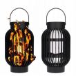 Lampa solara de gradina, tip lampion, LED, 12.8x12.8x67 cm