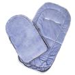 Sac de dormit pentru copii, bebelusi, cu husa, gri si albastru, 90x43/35 cm, Springos
