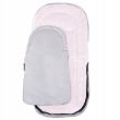 Sac de dormit pentru copii, bebelusi, cu husa, gri si roz, 90x43/35 cm, Springos