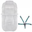 Sac de dormit pentru copii, bebelusi, cu husa, gri si roz, 90x43/35 cm, Springos