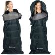 Sac de dormit, turistic, 2 in 1, gri, 210x73 cm, Springos