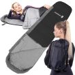 Sac de dormit, turistic, negru si gri, 220x50/80 cm, Springos