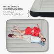 Saltea camping, 2 persoane, gonflabila, cu pompa electrica incorporata, 220-240 V, PVC, gri si negru, 203x152x30 cm