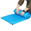Saltea camping auto-gonflabila, poliester si spuma PU, albastru, 180x50 cm, Springos