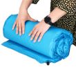 Saltea camping auto-gonflabila, poliester si spuma PU, albastru, 180x50 cm, Springos